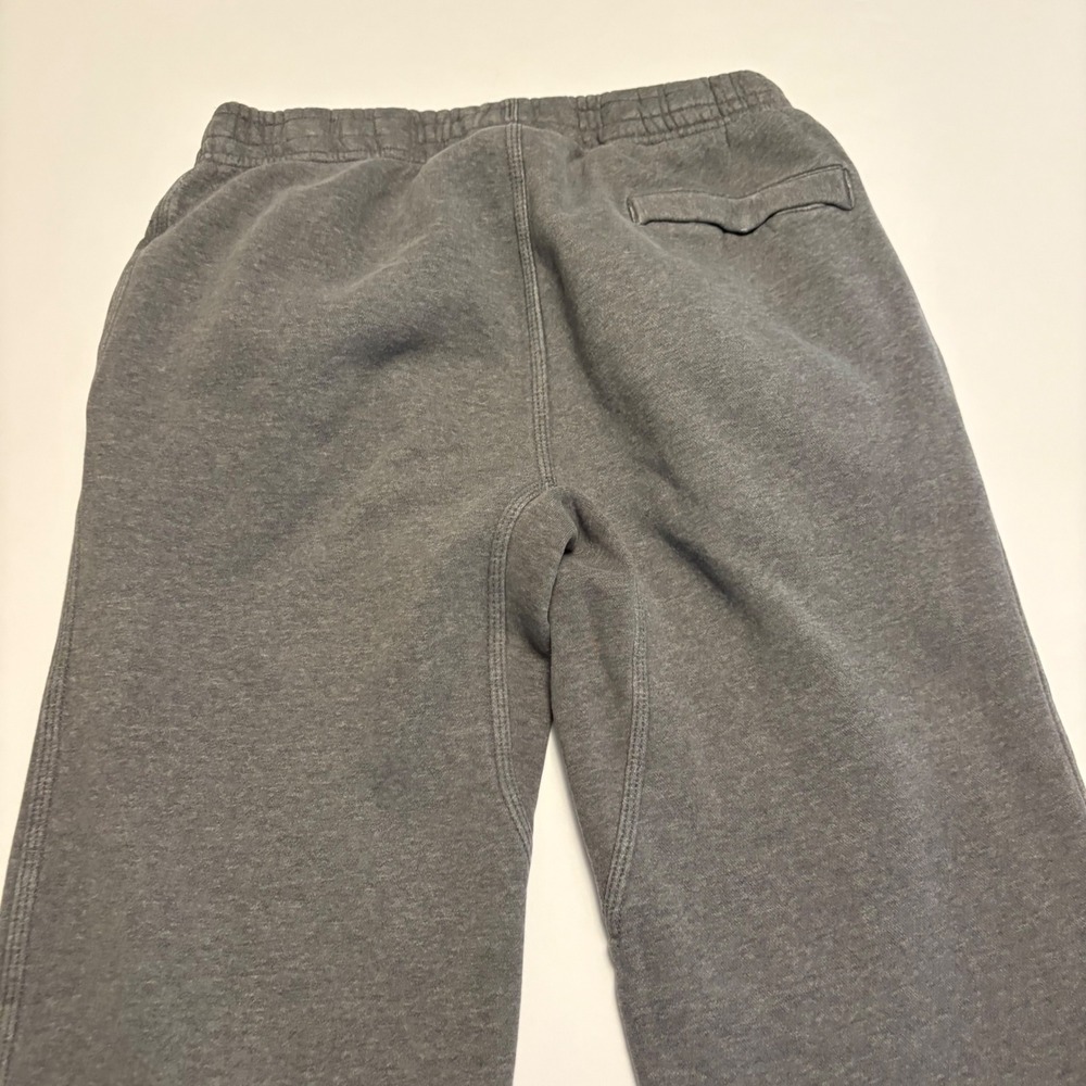 Nike Sweatpants Mens Small Gray Fleece Straight Leg Embroidered Swoosh 0378 - Picture 3 of 9